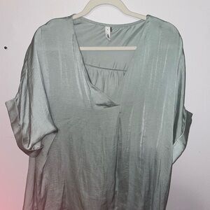 Sage Green Silk Top